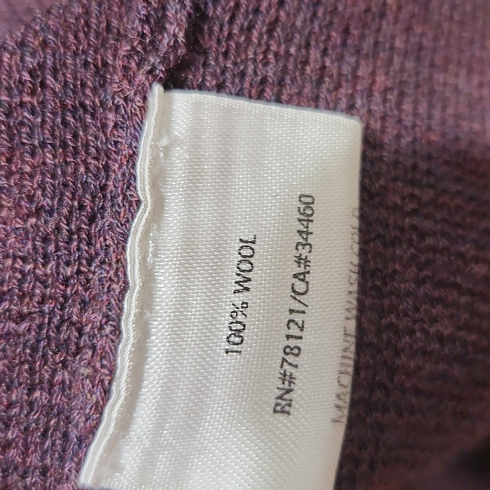 Eileen Fisher Deep Plum Knit Open Cardigan Top - Picture 3 of 12